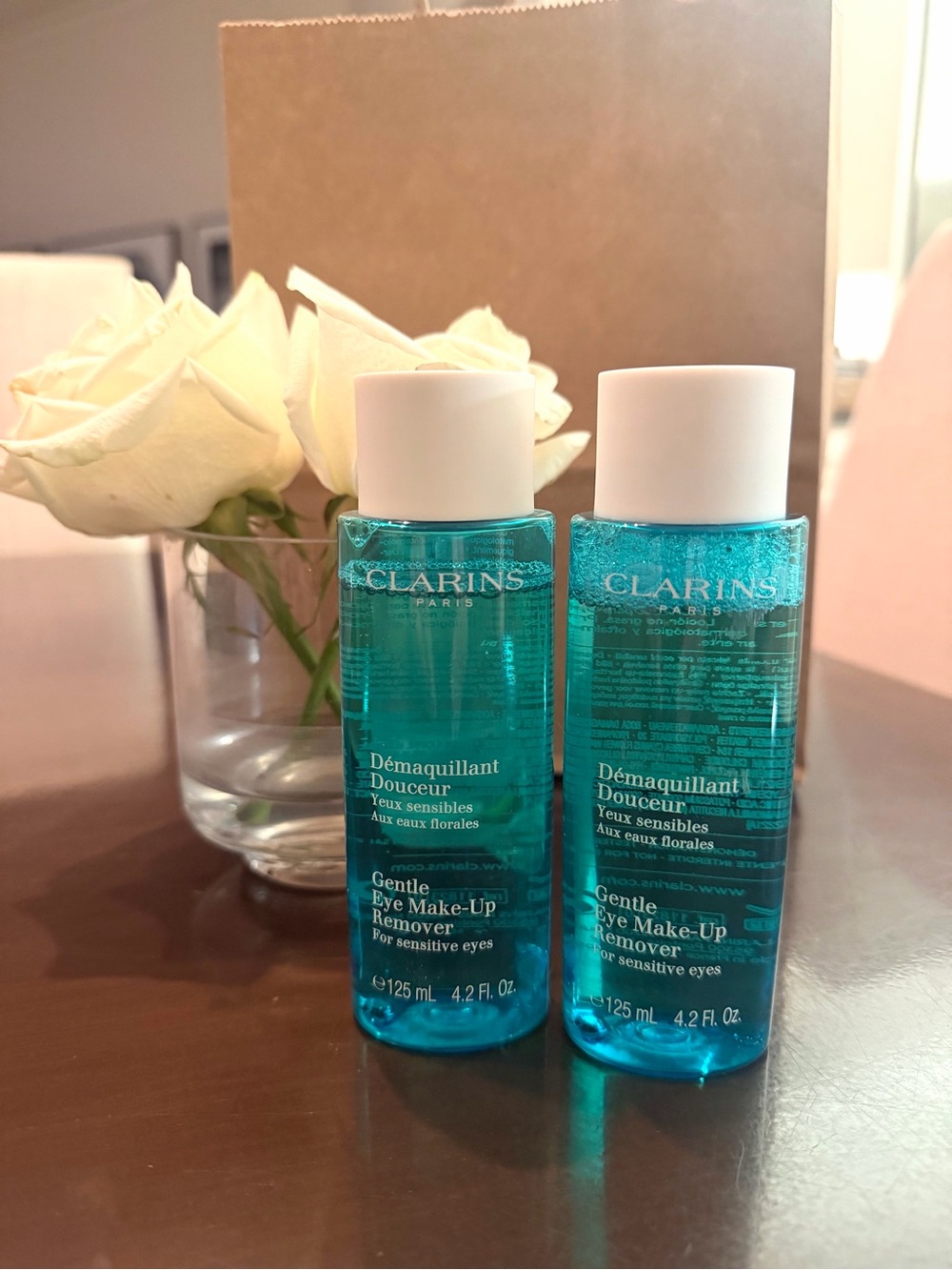 Clarins Gentle Eye Make-Up Remover - 4.2oz Two Bottles for One